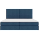 Krevet s madracem i skladištem Plava 200 x 200 cm tkanina | shoptok.hr