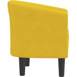  Zaobljena stolica žuta baršunasta | shoptok.hr