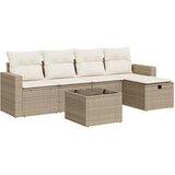  6-dijelni set vrtnih sofa s jastucima bež od poliratana | shoptok.hr