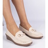 D/CEO marka niezdefiniowana Cream loafers with a wedge and matte finish Sambada | Shoptok.si