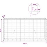  Gabion s žicom debljine 3,5 mm i mrežom 10x10 cm 100x30x50 cm | shoptok.hr