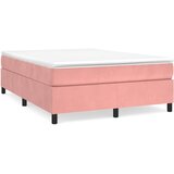 Okvir za krevet s oprugom ružičasti 140 x 190 cm baršunasti | Eponuda.com
