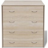  Komoda s 4 ladice 60 x 30,5 x 71 cm boja hrasta | shoptok.hr