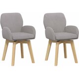 vidaXL Okretne blagovaonske stolice 2 kom. Bouclé Svjetlosiva - Svjetlosiva 2 | shoptok.hr