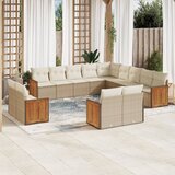  13-dijelni set vrtnih sofa s jastucima poliratan Bež | shoptok.hr