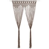  The Living Store Zavesa makrame taupe 140x240 cm bombaž - Zavesa, (21495302) Cene