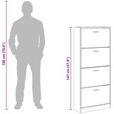  za cipele boja hrasta 63x24x147 cm konstruirano drvo | shoptok.hr
