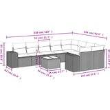  10-dijelni set vrtnih sofa od poliratana s jastucima smeđi | shoptok.hr