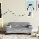  Dječja fotelja svjetlosiva 70 x 45 x 30 cm baršunasta | shoptok.hr