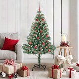  Umjetno Božićno Drvo s Snježnim Flokom i LED Svjetlom 150 cm | shoptok.hr