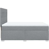 vidaXL Box spring posteljni z vzmetnico svetlo siv 140x190 cm blago | Shoptok.si