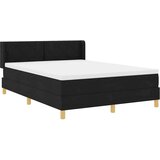 Box spring krevet Bijela i crna 140 x 190 cm tkanina | shoptok.hr