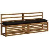  Jastučić za klupu VIANEN 100% poliester Crna 200 x 30 x 12 cm - Crna 200 x 30 x 12 cm | shoptok.hr
