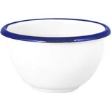 Strömshaga Skleda "Emil's" - Emajl Mini - bela / modra | Shoptok.si
