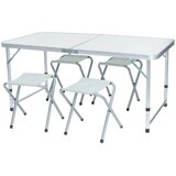  Nastavljiv prenosni kamping miza s 4 stoli, (5000346992) | Shoptok.si