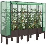  Povišena gredica s pokrovom za staklenik 160 x 40 x 140 cm | Eponuda.com