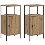  Noćni ormarići 2 kom Artisan hrast 41x31x80 cm izrađeno drvo | shoptok.hr
