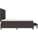  Krevet s opruga kutije Tamno smeđa 200 x 200 cm tkanina | shoptok.hr