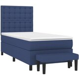 Krevet s oprugama i madracem plavi 80x200 cm od tkanine | shoptok.hr