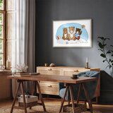  Slika - Teddy Bears on the Beach (1 Part) Wide 60x40 U prirodnom drvenom okviru | shoptok.hr