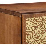  Highboard s policom Smeđa 40 x 33 x 110 cm Čvrsto drvo manga | Eponuda.ba