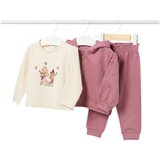 Mayoral komplet 3v1 (majica, pulover, dolge hlače) dogs blush | Shoptok.si