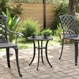  Vrtni stol crni Ø48x53 cm od lijevanog aluminija | Eponuda.com
