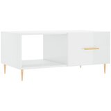 Maison Chic Klubska mizica - kavna mizica - Nizka mizica visok sijaj bela 90x50x40 cm inženirski les, (21752634) Cene
