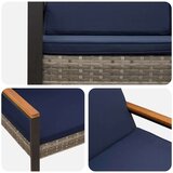  Vanjska klupa Siva i tamnoplava 107 x 61 x 80 cm poliratan | shoptok.hr