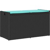  Vanjska klupa za odlaganje s crnim jastukom 100 cm | shoptok.hr
