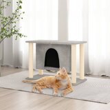  Penjalica za mačke sa stupovima za grebanje svjetlosiva 50 cm | shoptok.hr