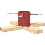 vidaXL Stojalo za božično drevo 1.73 Rdeča 50 x 50 x 16 cm | Shoptok.si