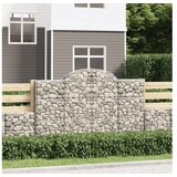 vidaXL obokana gabionska košara 30 kosov 200x30x120/140 cm železo | Shoptok.si
