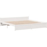 vidaXL Krevet s regalom z knjige bez madraca bijeli 180x200cm borovina | shoptok.hr