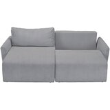 MID.YOU KOTNA SEDEŽNA GARNITURA, rebrasti žamet svetlo siva | Shoptok.si