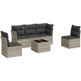vidaXL 6-dijelni set vrtnih sofa od poliratana s jastucima svjetlosivi | shoptok.hr