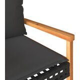  4-dijelna vrtna garnitura od poliratana s jastucima crna | shoptok.hr
