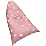 Ginger Home Детски Пуф Лежанка Little Stars, 100% Памук, Розов Барбарон със Звезди, 127x81x76 см | shoptok.hr