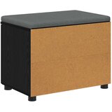  Klupa za hodnik s jastukom s policom Crni Hrast 60 x 38 x 46 cm | shoptok.hr