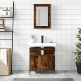  2-dijelni set kupaonskog namještaja dimljena boja hrasta drveni | shoptok.hr