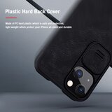 Nillkin Qin Leather Pro preklopna torbica z zaščito za kamero za iPhone 13 - rjava | Shoptok.si