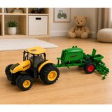  Agricultural Tractor with Seeder and Cultivator Lights Sounds Yellow 1:24 | Shoptok.si