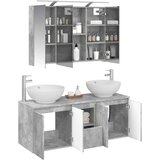  Set ormarića za kupaonicu 4 kom. Betonska siva | shoptok.hr