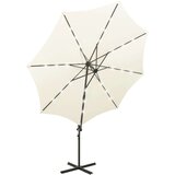  Vrtni senčnik z LED lučkami peščen 300 cm, (20729289) | Shoptok.si