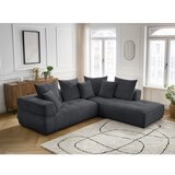 Bobochic Paris Tamno siva kutna garnitura od šenila (s desnim kutom/u obliku slova L) Whesley – | shoptok.hr