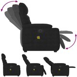  Električni masažni naslanjač črna mikrovlakna | Shoptok.si