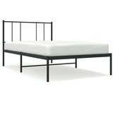 vidaXL Metalni okvir za krevet s uzglavljem crni 75x190 cm | shoptok.hr