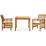  3-dijelni vrtni blagovaonski set od drva bagrema s jastucima | Eponuda.com