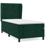  Box spring krevet s madracem tamnozeleni 90x190 cm baršunasti | shoptok.hr