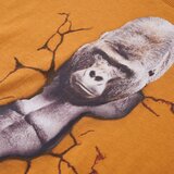  Dječja majica dugih rukava tamna oker 128 | shoptok.hr